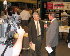 Interviewing Past President of the Montana Grain Growers Association, Lockie Edwards, at the MGGA Convention in Great Falls